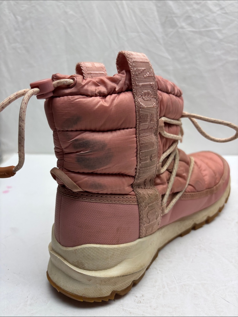 The North Face Pink Quilted Winter Boots - Cozy Puffer Style, SZ 9, box 69 - Picture 5 of 9